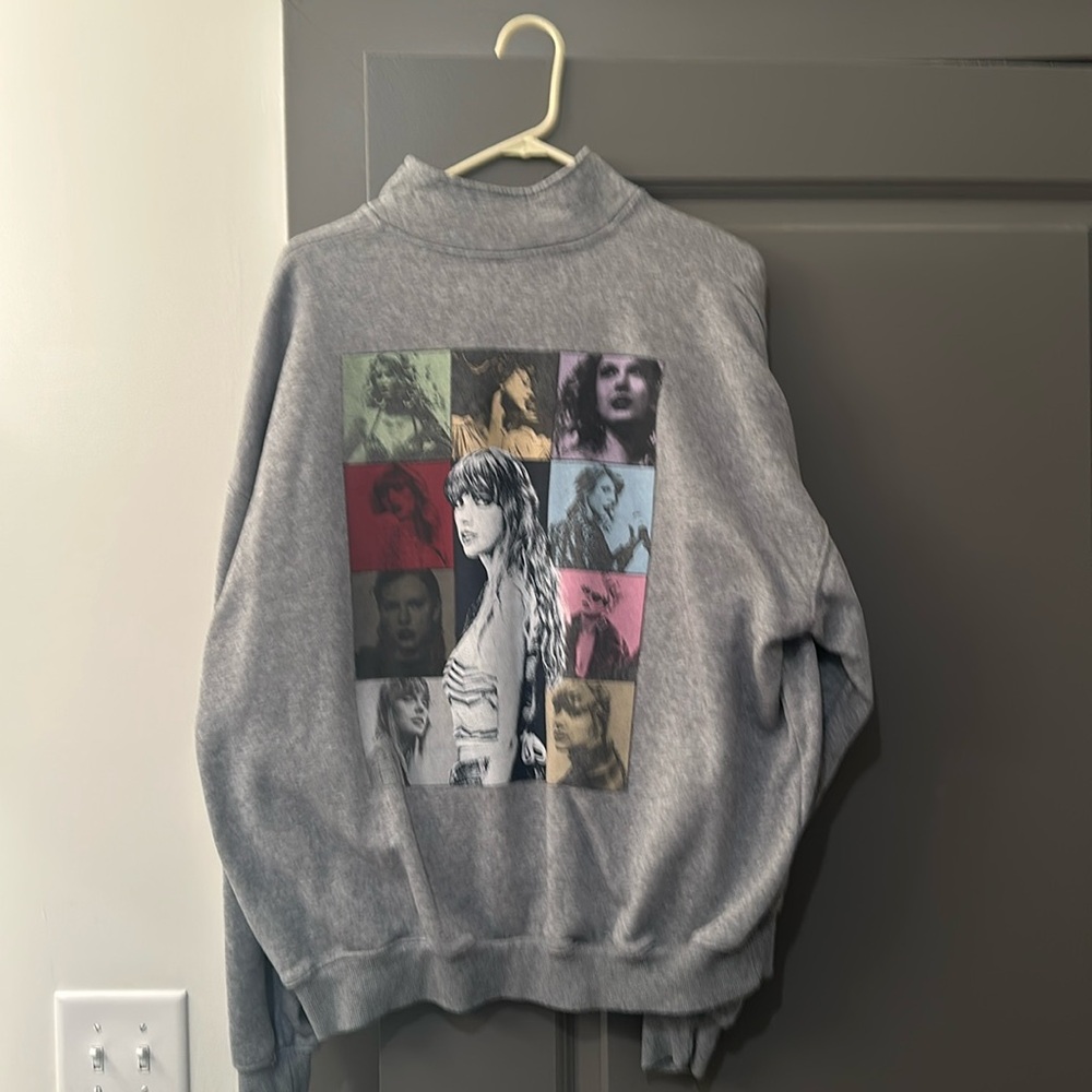 TAYLOR SWIFT THE ERAS INTERNATIONAL TOUR GREY QUARTER ZIP